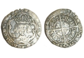Silver hammered groat of Henry VII dating from c. AD1490-1504.