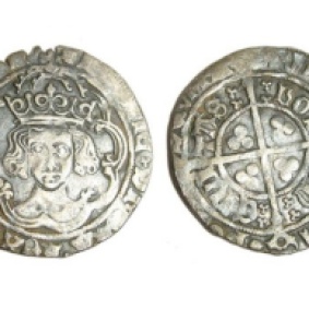 Silver hammered groat of Henry VII dating from c. AD1490-1504.